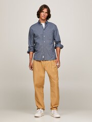 Tommy Hilfiger Blue Houndstooth 100% Cotton Shirt - Image 3 of 6