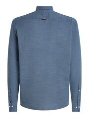 Tommy Hilfiger Blue Houndstooth 100% Cotton Shirt - Image 5 of 6