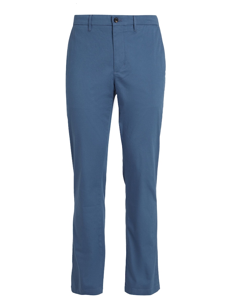 Tommy Hilfiger Blue Denton Structure Chino Trousers - Image 4 of 6