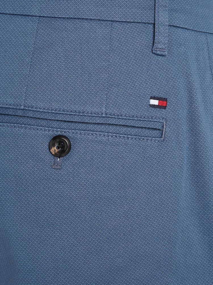 Tommy Hilfiger Blue Denton Structure Chino Trousers - Image 6 of 6