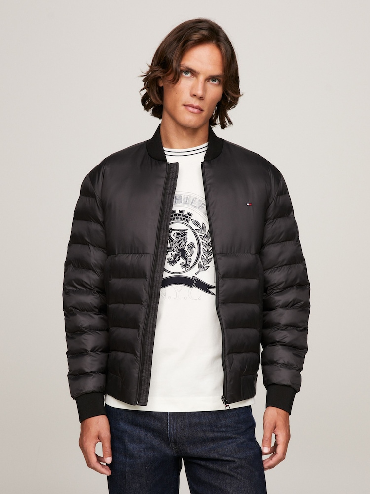 Tommy Hilfiger Black Packable Bomber Jacket - Image 1 of 6
