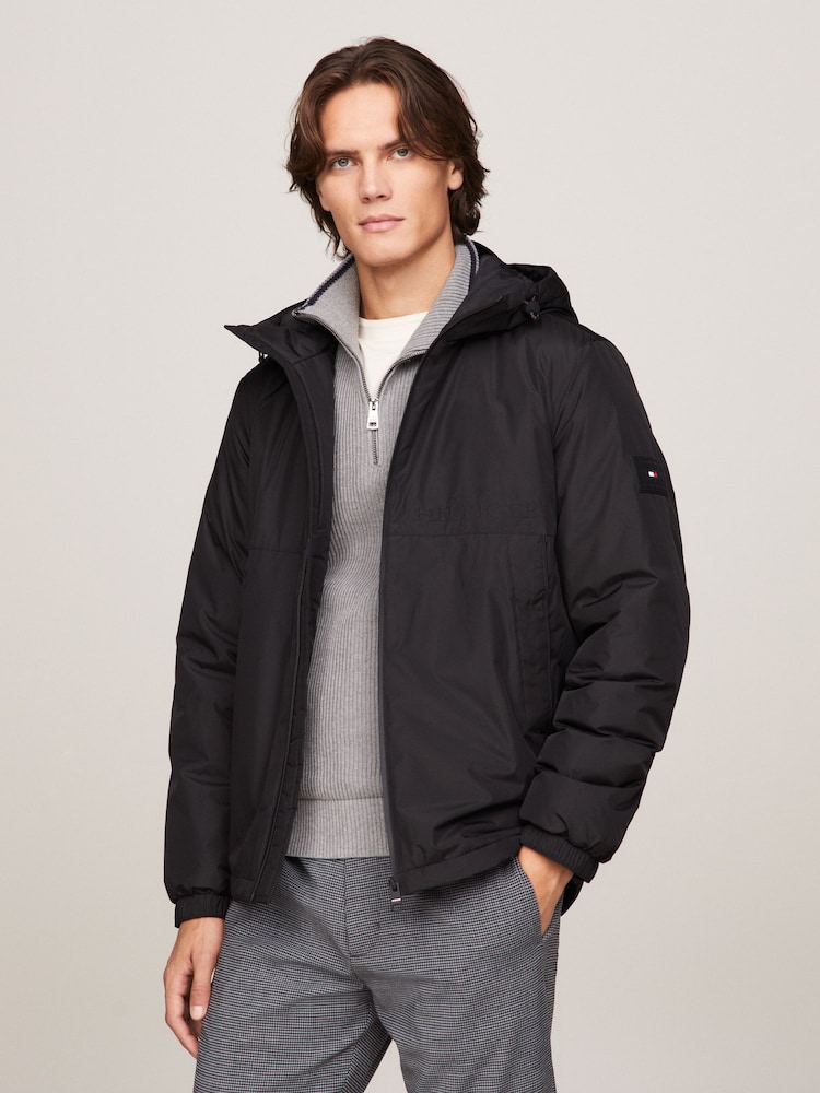 Tommy Hilfiger Black Portland Hooded Jacket - Image 1 of 6