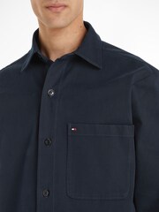 Tommy Hilfiger Blue Solid Bedford Overshirt - Image 3 of 6