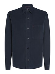 Tommy Hilfiger Blue Solid Bedford Overshirt - Image 4 of 6
