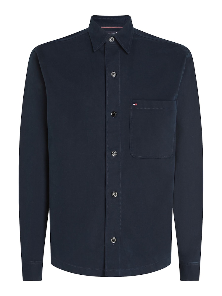 Tommy Hilfiger Blue Solid Bedford Overshirt - Image 4 of 6
