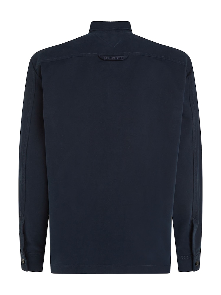 Tommy Hilfiger Blue Solid Bedford Overshirt - Image 5 of 6