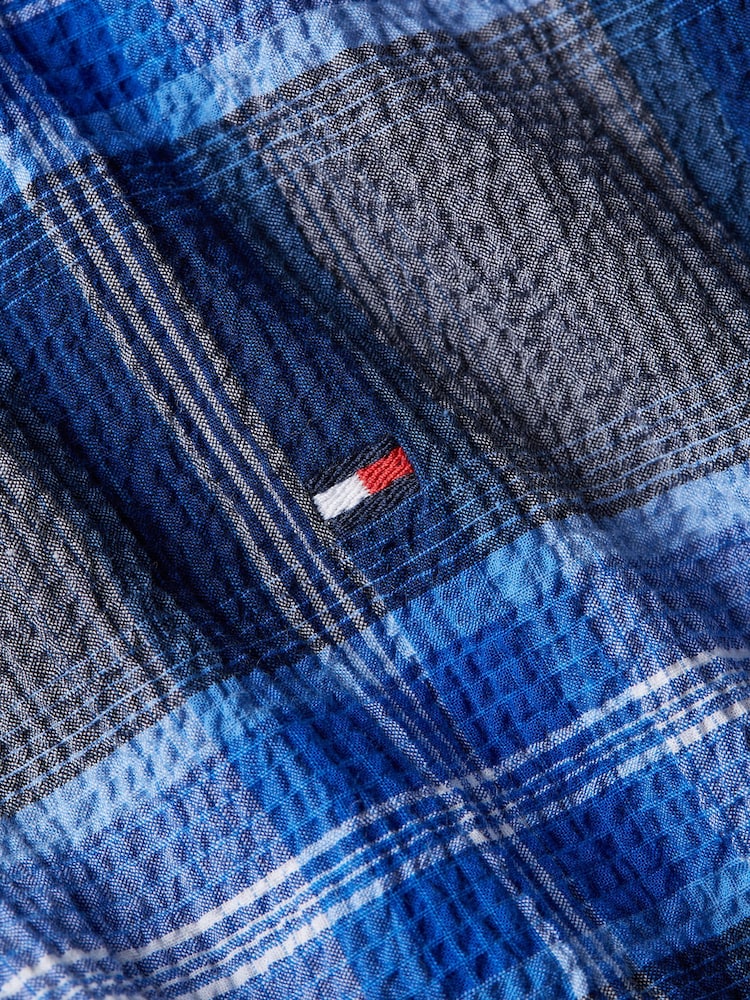 Tommy Hilfiger Blue Tartan Shirt - Image 6 of 6