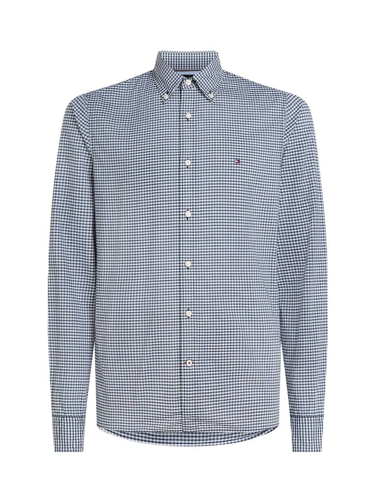 Tommy Hilfiger Blue BT Textured Gingham Shirt - Image 1 of 4