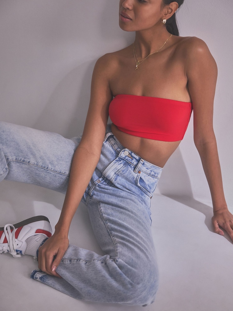 self. Red Bandeau Bra - Image 3 of 7