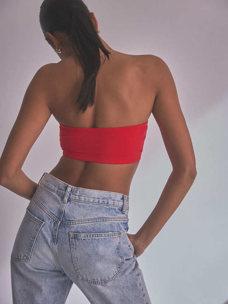 self. Red Bandeau Bra - Image 4 of 7