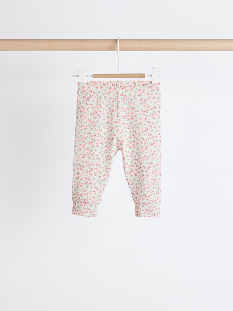 Pink Floral Baby Long Sleeve Top and Leggings Set - Image 7 of 11