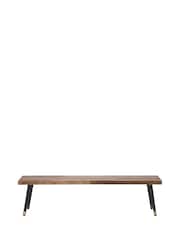 Barker and Stonehouse Brown Modi Reclaimed 160cm Wood Bench - Image 3 of 5