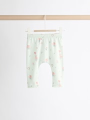 Ecru/zelenomodra zelena Bunny - Otroški zgornji del z dolgimi rokavi in nogavice Set - Slika 4 iz 11