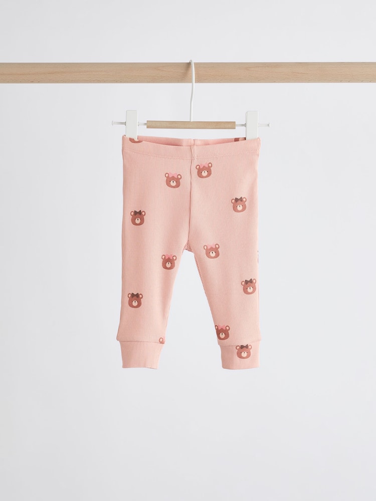 Beige Baby Long Sleeve Top And Leggings Set - Image 7 of 13