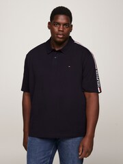 Tommy Hilfiger Blue 100% Cotton B&T Global Monotype Polo Top - Image 1 of 6