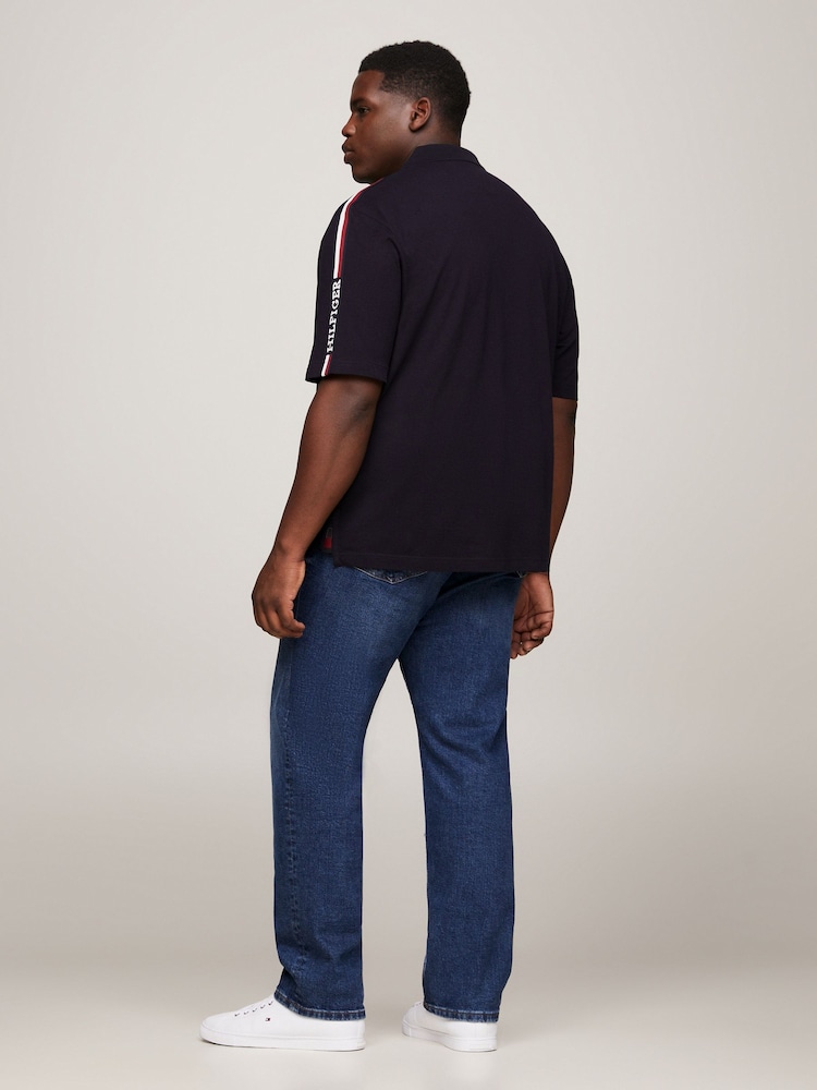 Tommy Hilfiger Blue 100% Cotton B&T Global Monotype Polo Top - Image 2 of 6