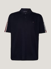 Tommy Hilfiger Blue 100% Cotton B&T Global Monotype Polo Top - Image 6 of 6