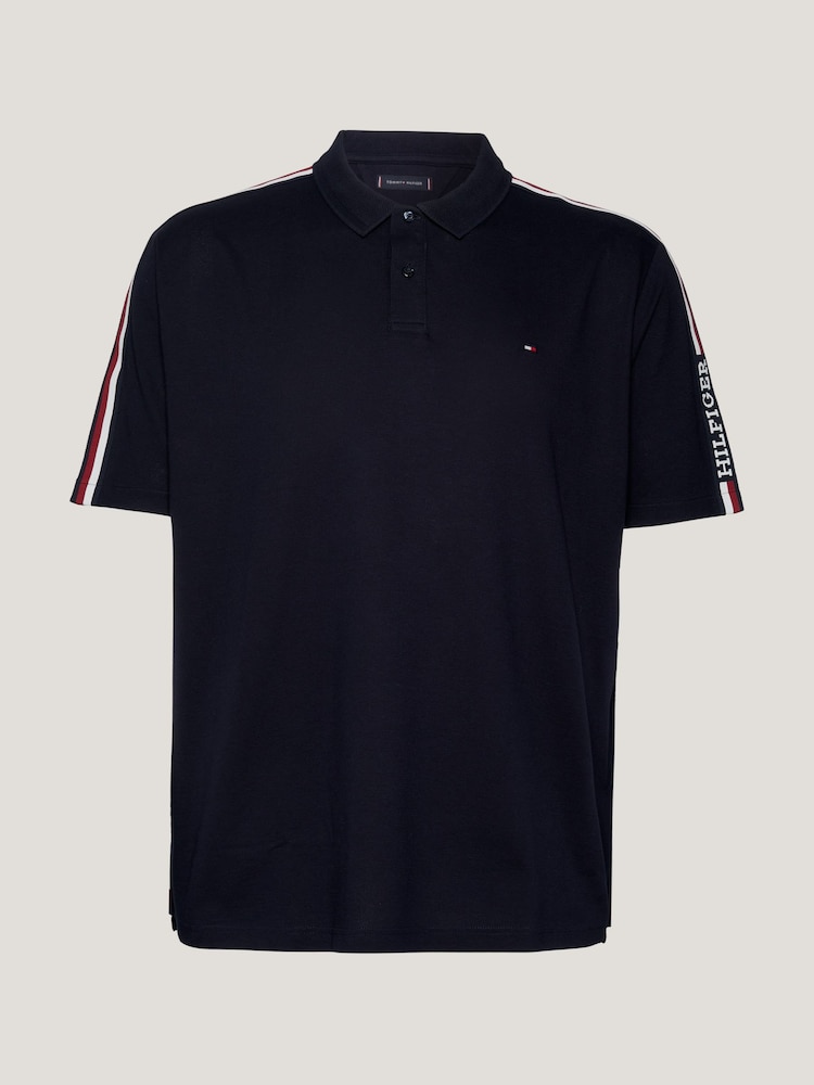 Tommy Hilfiger Blue 100% Cotton B&T Global Monotype Polo Top - Image 6 of 6