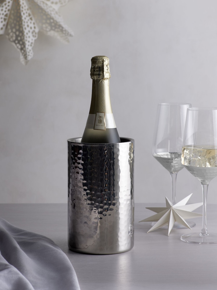 Silver Hammered Wine Cooler - Image 1 of 3