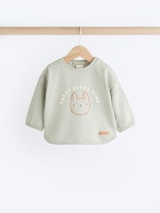 Žajbljevo zelena Varsity Bunny - Otroški zgornji del z dolgimi rokavi in nogavice Set - Slika 3 iz 8
