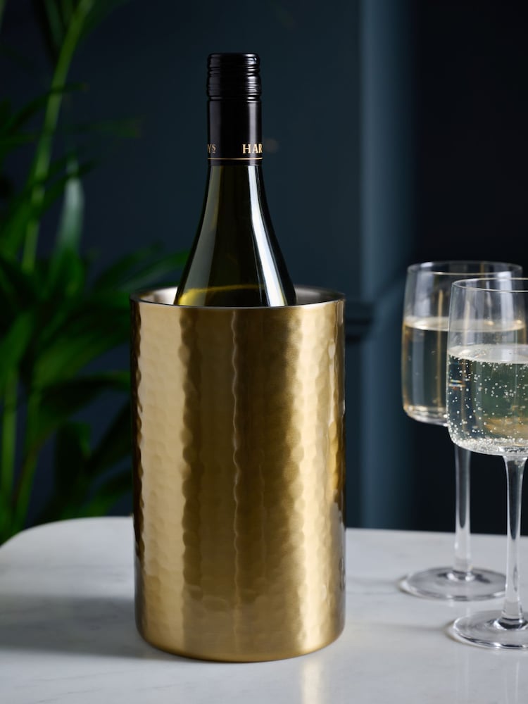 Gold Hammered Wine Cooler - Image 1 of 3