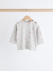 Grauer Kirschprint - Baby Top and Wide Leg Trousers 2 Piece Set (0mths-2yrs) - Bild 5 von 10