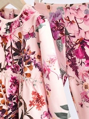 Pink Floral Baby Long Sleeve Frill Top And Leggings Set - Image 14 of 14