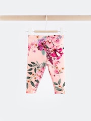 Pink Floral Baby Long Sleeve Frill Top And Leggings Set - Image 8 of 14