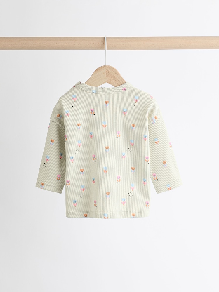 Vert menthe à fleurs - Baby Top and Wide Leg Trousers 2 Piece Set - Image 7 of 14