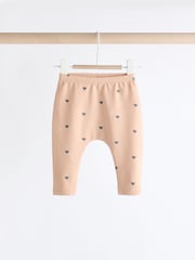 Beige Heart Print Baby Long Sleeve Frill Top And Leggings Set - Image 8 of 14
