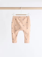 Beige Heart Print Baby Long Sleeve Frill Top And Leggings Set - Image 9 of 14