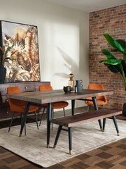 Barker and Stonehouse Brown Modi Reclaimed Wood Dining Table - Image 1 of 6