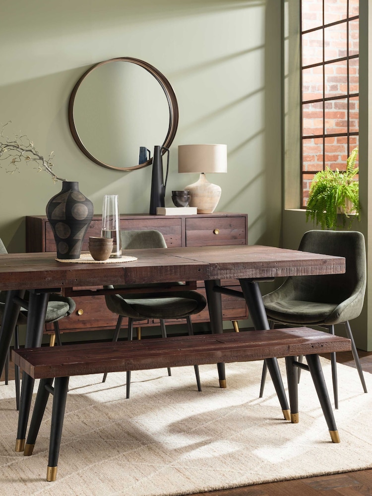 Barker and Stonehouse Brown Modi Reclaimed 180cm Wood Bench - Image 1 of 5