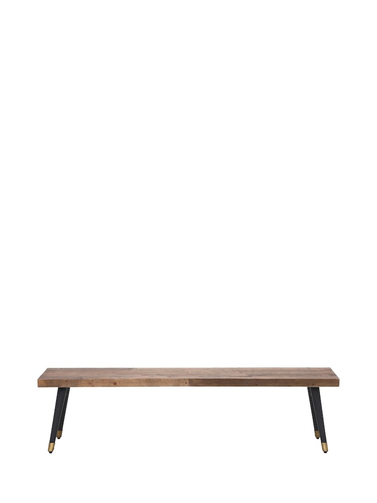Barker and Stonehouse Brown Modi Reclaimed 180cm Wood Bench - Image 2 of 5