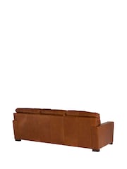 Barker and Stonehouse Rust Brown Lorenza Leather 3 Seater Sofa - Image 4 of 7