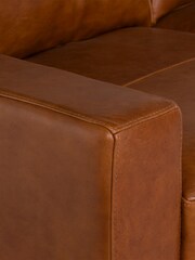 Barker and Stonehouse Rust Brown Lorenza Leather 3 Seater Sofa - Image 5 of 7
