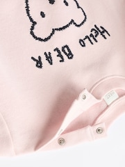 Pink Hello Bear Baby Sweatshirt and Joggers Set - Image 9 of 11
