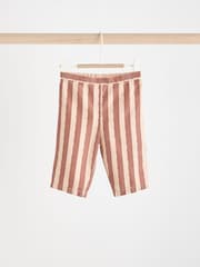 Lilac Purple Flower/ Stripe Baby 100% Cotton Sweat and Wide Leg Trousers Set - Image 6 of 13
