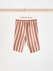 Lilac Purple Flower/ Stripe Baby 100% Cotton Sweat and Wide Leg Trousers Set - Image 9 of 13