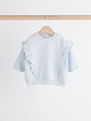Blue Flower Cosy Baby Sweatshirt And Leggings 2 Piece Set - Image 3 of 8
