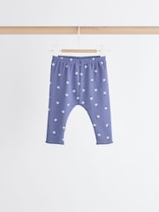 Blue Flower Cosy Baby Sweatshirt And Leggings 2 Piece Set - Image 4 of 8