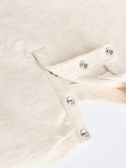 Cream/Check Baby 100% Cotton Sweatshirt And Leggings Set - Image 11 of 13