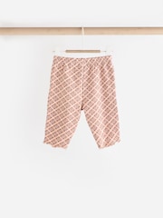 Cream/Check Baby 100% Cotton Sweatshirt And Leggings Set - Image 7 of 13