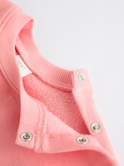 Coral Pink Giraffe Baby Sweat Top And Leggings Set - Image 13 of 15