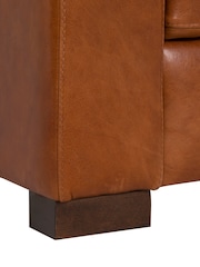 Barker and Stonehouse Rust Brown Lorenza Leather Snuggle Chair - Image 6 of 7