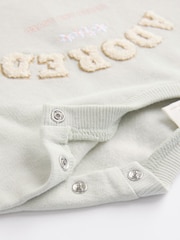 Green/Pink Stripe Baby Sweatshirt And Wide Leg Trousers Set - Image 9 of 10