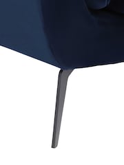 Barker and Stonehouse Navy Blue Boone Velvet 3 Seater Sofa - Image 5 of 6