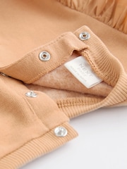 Tan Brown Leopard Print Cosy Baby Sweatshirt And Leggings 2 Piece Set - Image 10 of 12