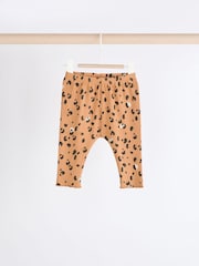 Tan Brown Leopard Print Cosy Baby Sweatshirt And Leggings 2 Piece Set - Image 7 of 12