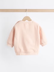 Pink/ Cream Hedgehog Baby Sweatshirt And Wide Leg Trousers Set - Image 5 of 11